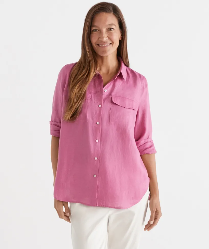 Sussan Tops|Shirts & Blouses>Linen Urban Shirt