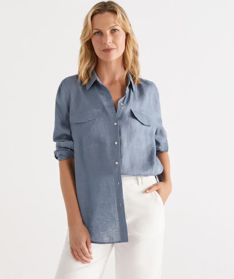 Sussan Tops|Shirts & Blouses>Linen Urban Shirt