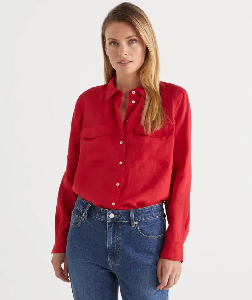 Sussan Tops|Shirts & Blouses>Linen Urban Shirt