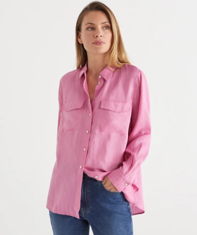 Sussan Tops|Shirts & Blouses>Linen Urban Shirt