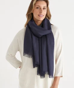 Sussan Knit Accessories|Scarves>Metallic Scarf - INK