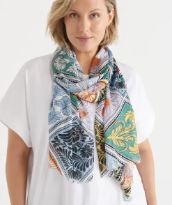 Sussan Scarves>Mosaic Print Scarf MULTI