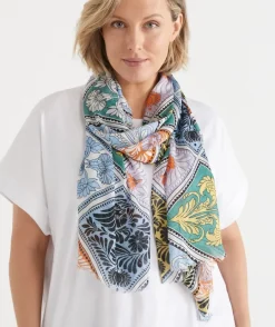 Sussan Scarves>Mosaic Print Scarf MULTI