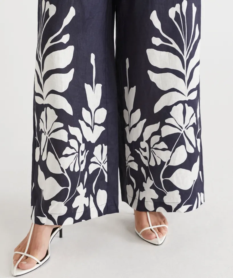 Sussan Pants|Matching Sets>Palm Placement Wide Leg Pant MIDNIGHT