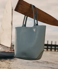 Sussan Bags>Panelled Tote Bag - Blue SMOKEY BLUE