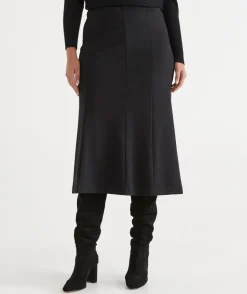 Sussan Skirts>Ponte A-Line Midi Skirt