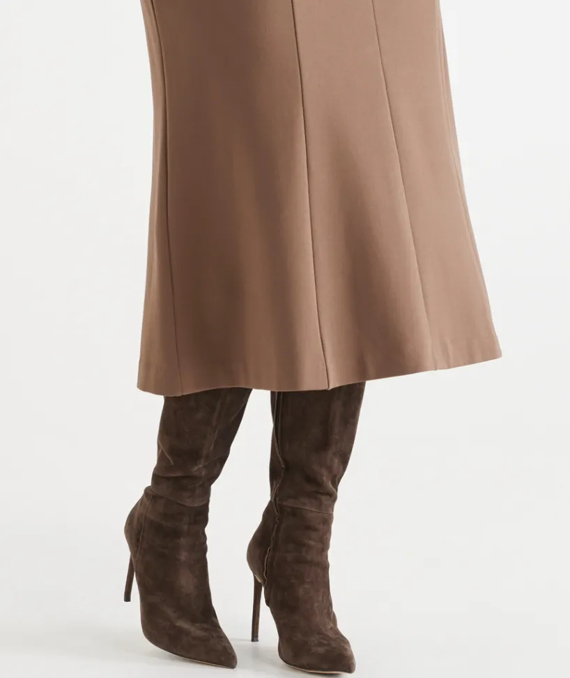 Sussan Skirts>Ponte A-Line Midi Skirt