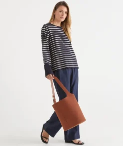 Sussan Pants>Relaxed Crle Wide Leg Pant INK
