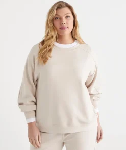 Sussan Matching Sets|Tops>Relaxed Fit Jersey Jumper NATURAL