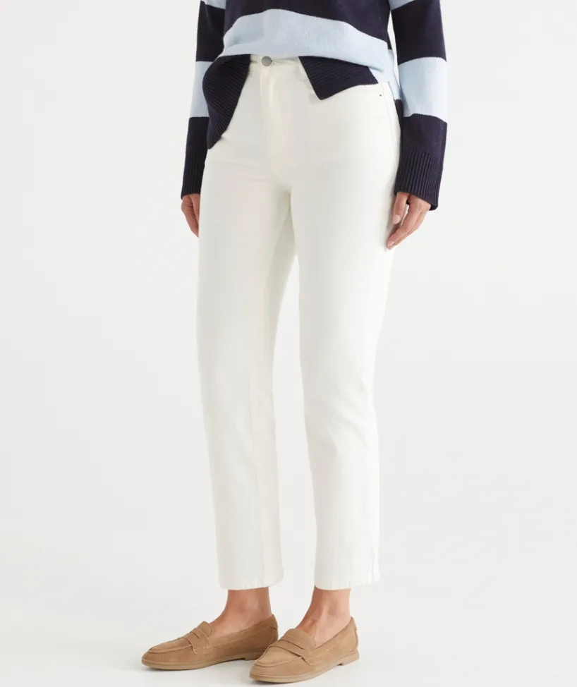 Sussan Pants|Denim>Relaxed Jean - White ANTIQUE WHITE