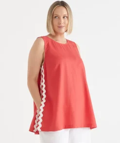 Sussan Tops|Shirts & Blouses>Ric Rac Sleeveless Tunic Top