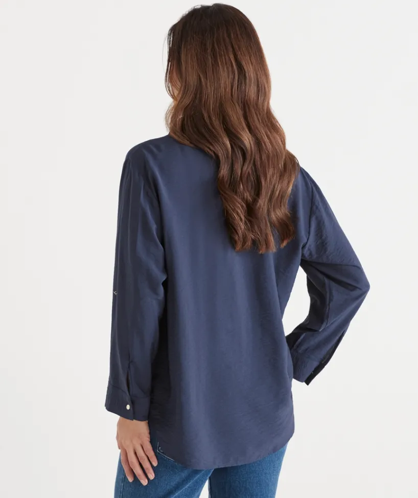 Sussan Tops|Shirts & Blouses>Roll Tab Sleeve Shirt
