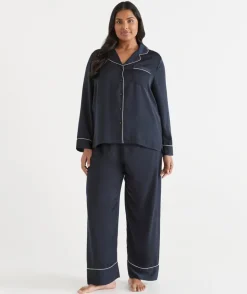 Sussan Pyjama Sets>Satin Long Sleeve Pyjama Set