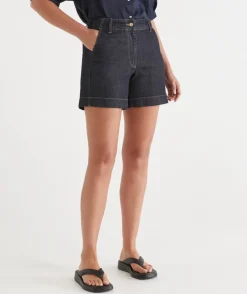 Sussan Denim|Shorts>Slant Pocket Denim Short - RINSE WASH