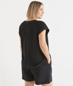 Sussan Tops|T-Shirts>Slub Swing Seam T-Shirt