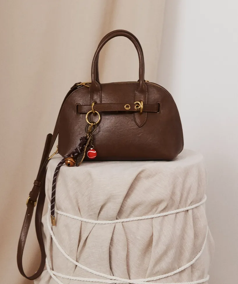 Sussan Bags>Snap-Hook Strap Cross Body Bag - Brown BARK