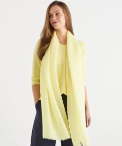 Sussan Scarves>Soft Plisse Scarf - Yellow LEMON SORBET