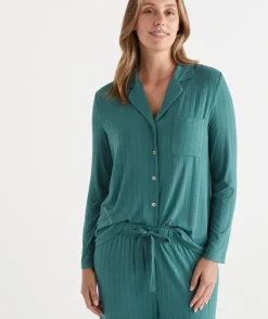 Sussan Pyjama Sets>Soft Rib Pyjama Set OPAL