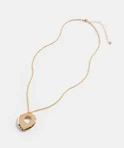 Sussan Jewellery>Solid Ring Pendant Necklace GOLD