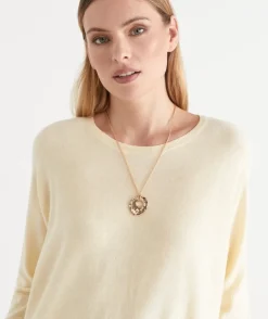 Sussan Jewellery>Solid Ring Pendant Necklace GOLD