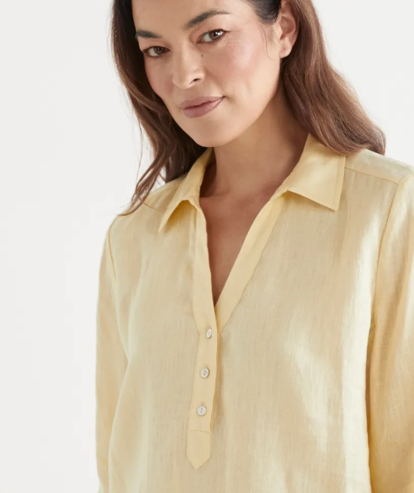 Sussan Shirts & Blouses|Tops>Split Back Long Sleeve Shirt