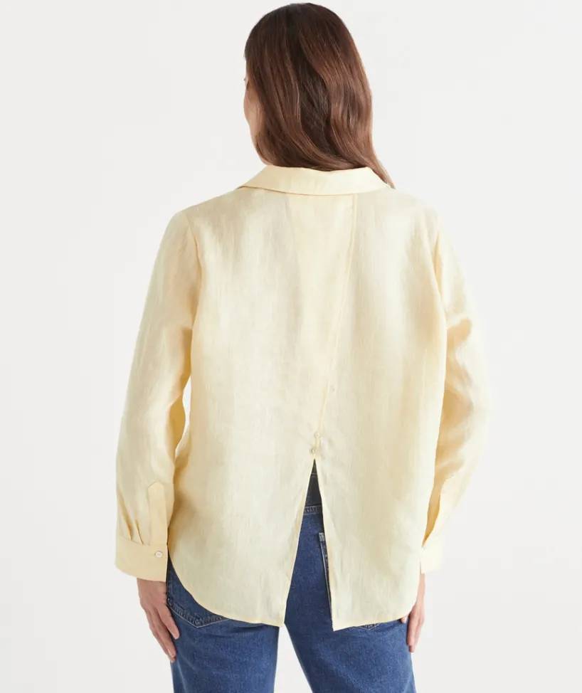 Sussan Shirts & Blouses|Tops>Split Back Long Sleeve Shirt