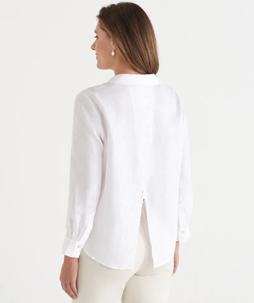 Sussan Shirts & Blouses|Tops>Split Back Long Sleeve Shirt
