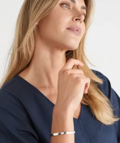 Sussan Jewellery>Sterling Plated Hinge Cuff Bracelet SILVER