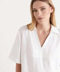 Sussan Tops|Shirts & Blouses>Stitch Detail Short Sleeve Top