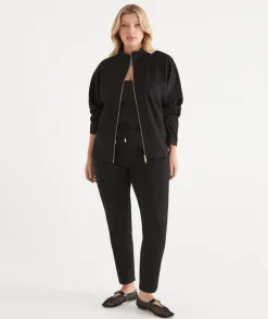 Sussan Tops|Matching Sets>Stretch Jersey Zip Jacket