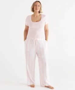 Sussan Pyjama Bottoms>Stripe Pyjama Pant - Pink PINK LEMONADE