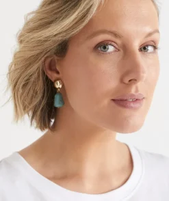 Sussan Jewellery>Stud Drop Tier Earring JADE
