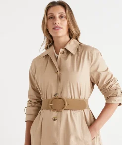 Sussan Belts>Suede Stretch Belt MOCHA