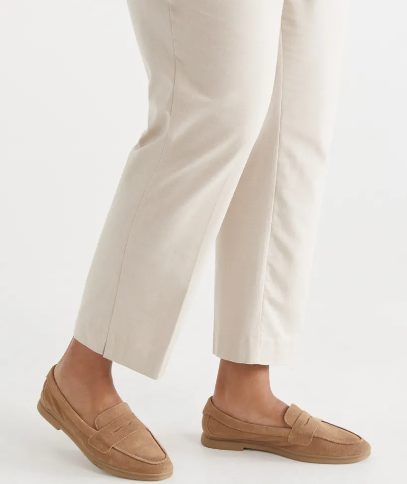 Sussan Pants>Tailored Stretch Tapered Pant - NATURAL MARLE