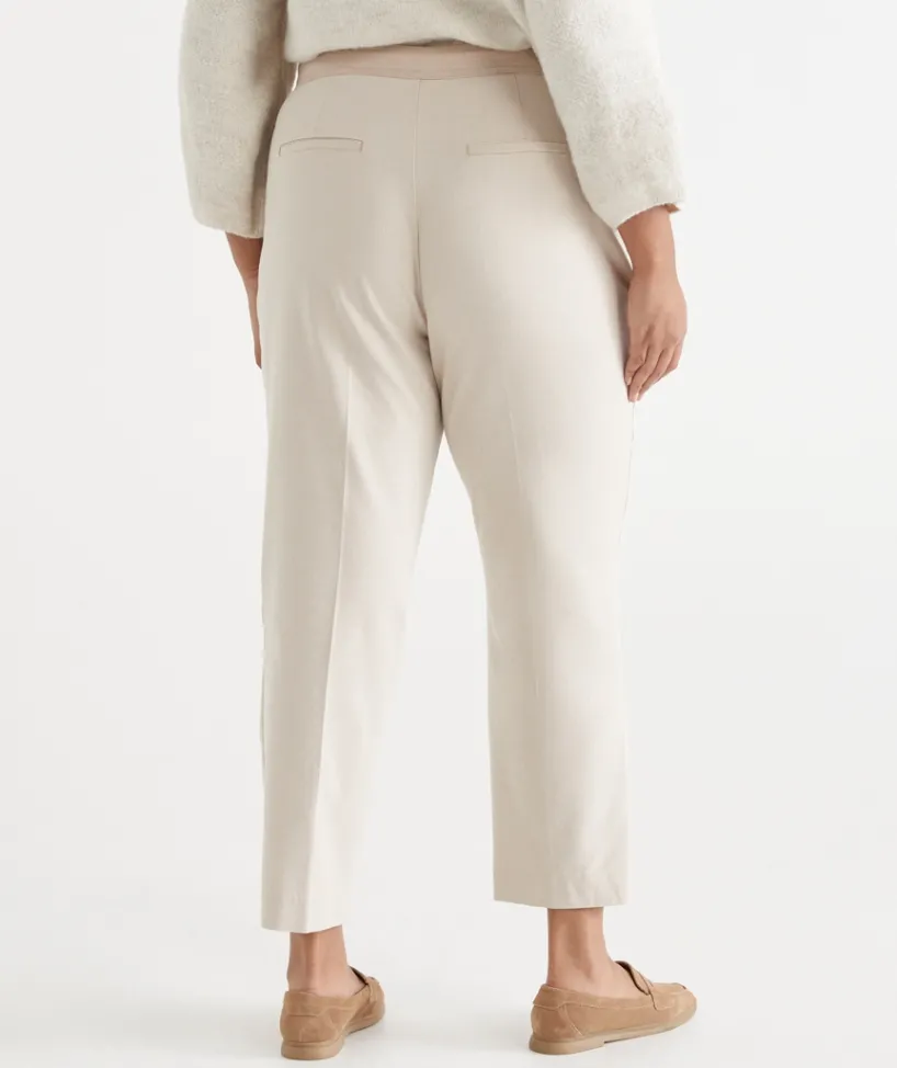 Sussan Pants>Tailored Stretch Tapered Pant - NATURAL MARLE