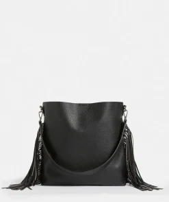 Sussan Bags>Tassel Shoulder Bag BLACK