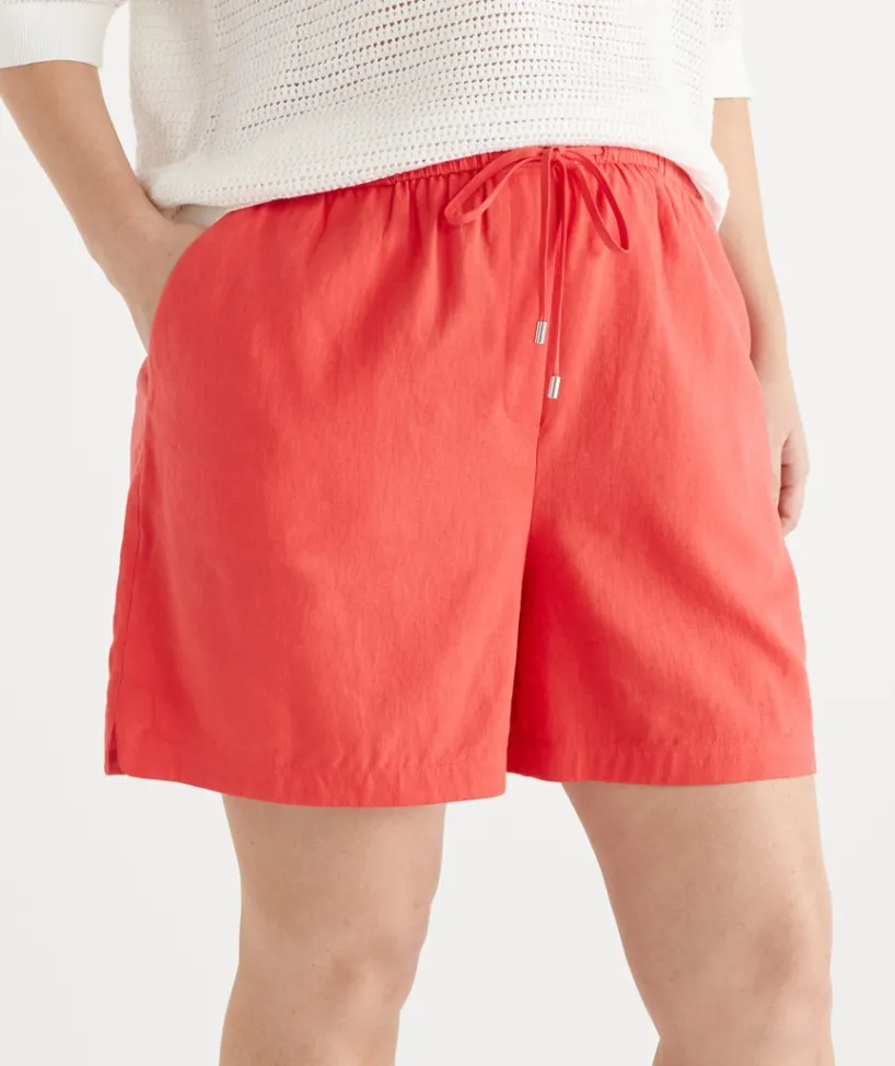 Sussan Shorts>Tie Front Relaxed Short WATERMELON