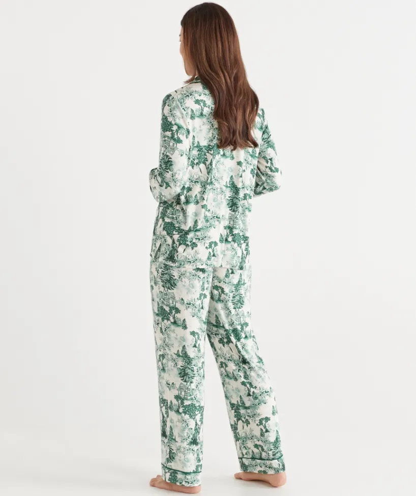 Sussan Pyjama Sets>Toile Print Pyjama Set WHITE