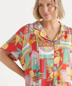 Sussan Pyjama Sets>Tropical Sunset Novelty Pyjama Set MULTI