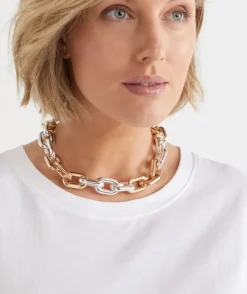 Sussan Jewellery>Two-Tone Chain Necklace MULTI