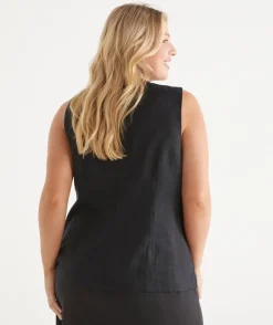 Sussan Tops>V Neck Linen Vest