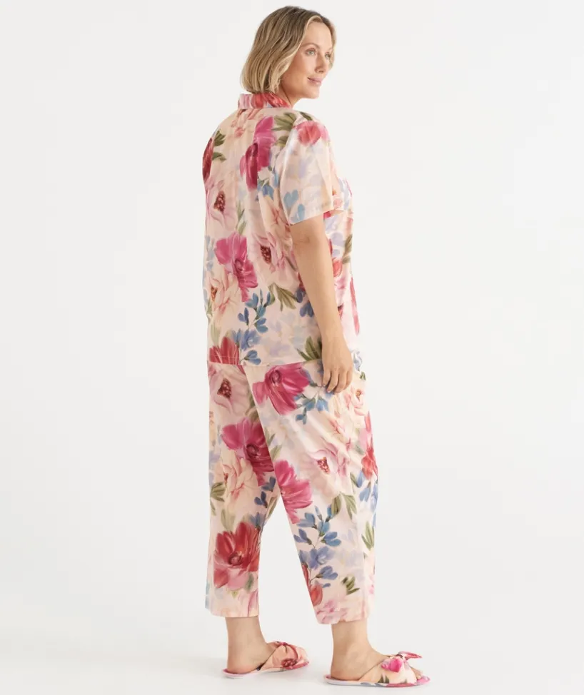 Sussan Pyjama Sets>Vintage Floral Pyjama Set - PINK