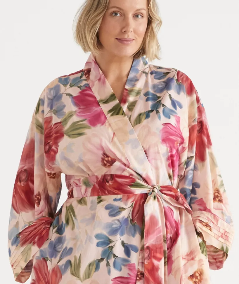 Sussan Dressing Gowns>Vintage Floral Robe - PINK