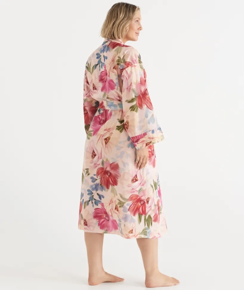 Sussan Dressing Gowns>Vintage Floral Robe - PINK
