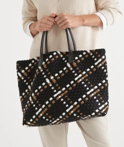 Sussan Bags>Weave Tote Bag - BLACK