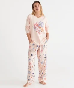 Sussan Pyjama Bottoms>Winter Bloom Floral Pyjama Pant - Pink BALLET PINK