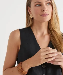 Sussan Jewellery>Wooden Stretch Bracelet NATURAL