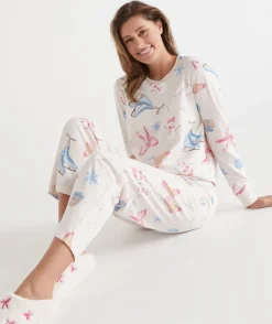 Sussan Pyjama Sets>XMAS IN JULY NOVELTY PYJAMA SET SOFT PINK